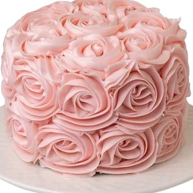 6" Pink Rosette Cake 6-8"-Requires 2 business day preorder.