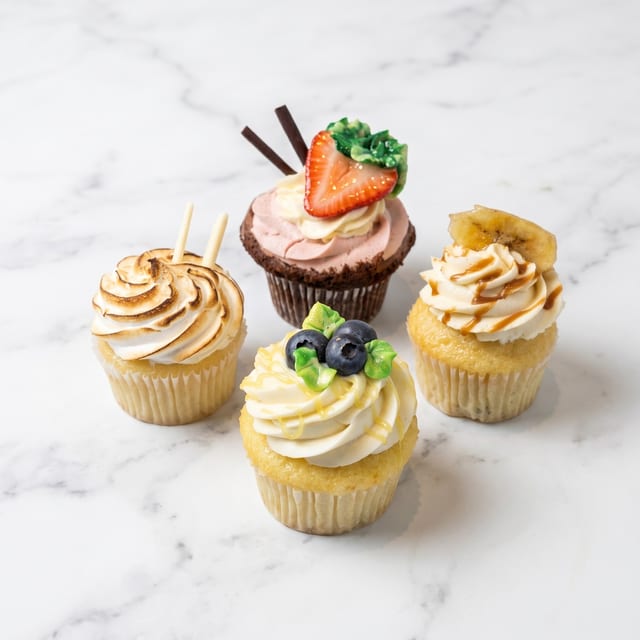 6 Decorated Assorted Cupcakes.