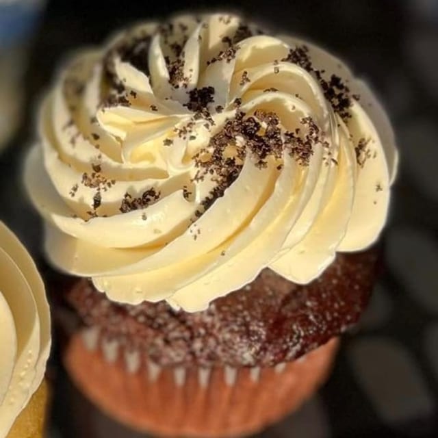 Chocolate Cupcake with Vegan Buttercream Frosting.