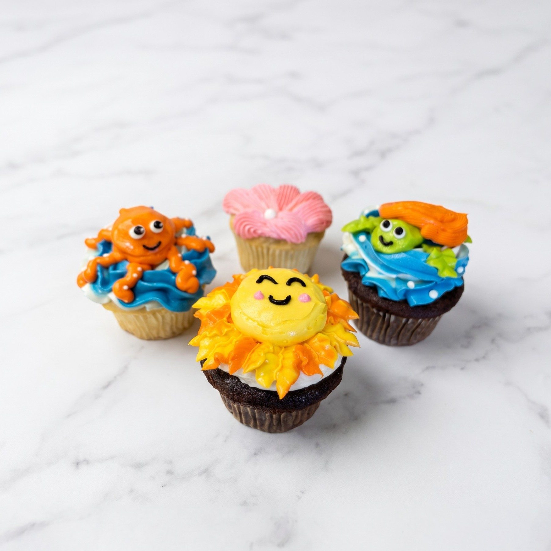 Summer Party Cupcakes- 12 Cupcakes Assorted 2 Day PreOrder.