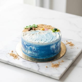 Summer Beach Wave Chocolate Mousse Cake